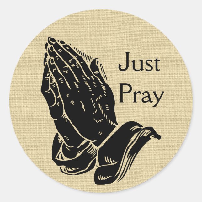 Rustic Just Pray Sticker (Front)