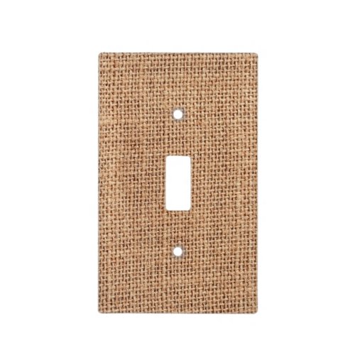 Rustic Jute Burlap Light Switch Cover