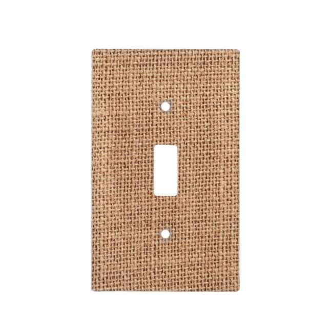Rustic Jute Burlap Light Switch Cover (Front)