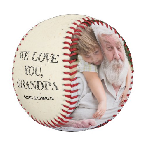 Rustic Keepsake Grandfather Fathers Day Baseball