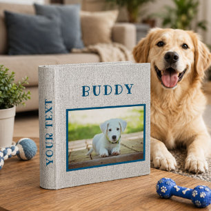 Rustic Keepsake Pet Dog Photo Album Binder