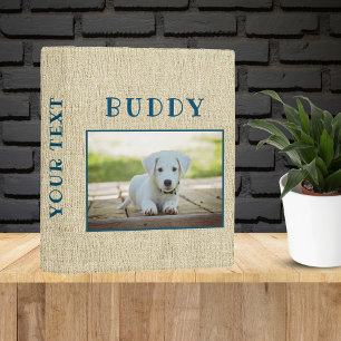 Rustic Keepsake Pet Dog Photo Album Mini Binder