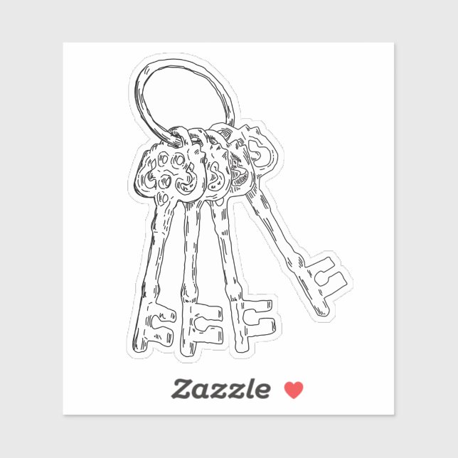 Rustic Keys  Sticker (Sheet)