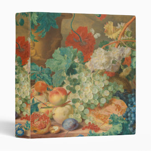 Rustic Kitchen Art Vintage Fruit Flower Print 3 Ring Binder