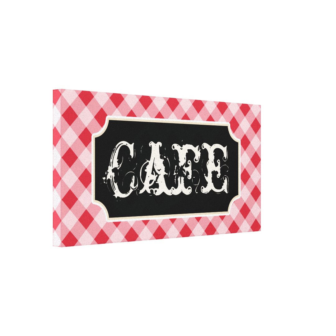 Rustic Kitchen Cafe Sign Canvas (Front Left)