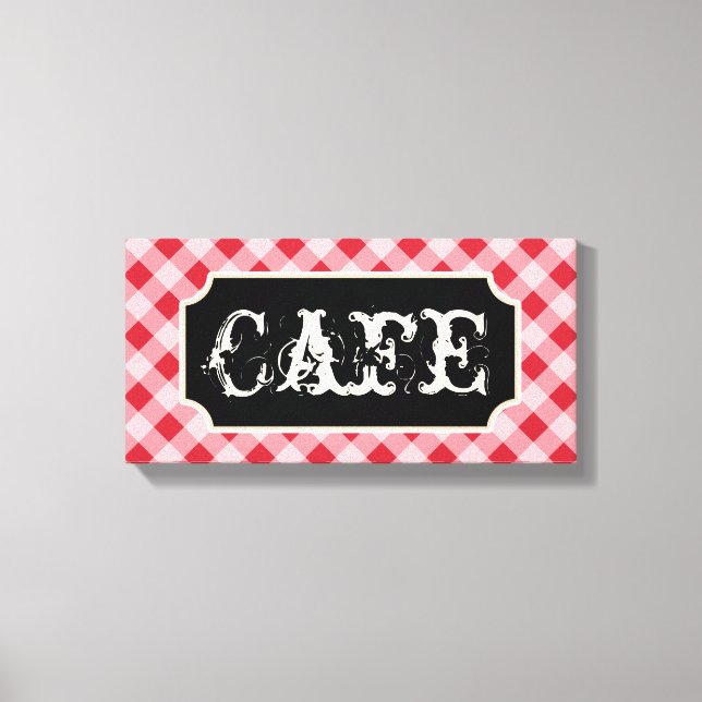 Rustic Kitchen Cafe Sign Canvas (Front)