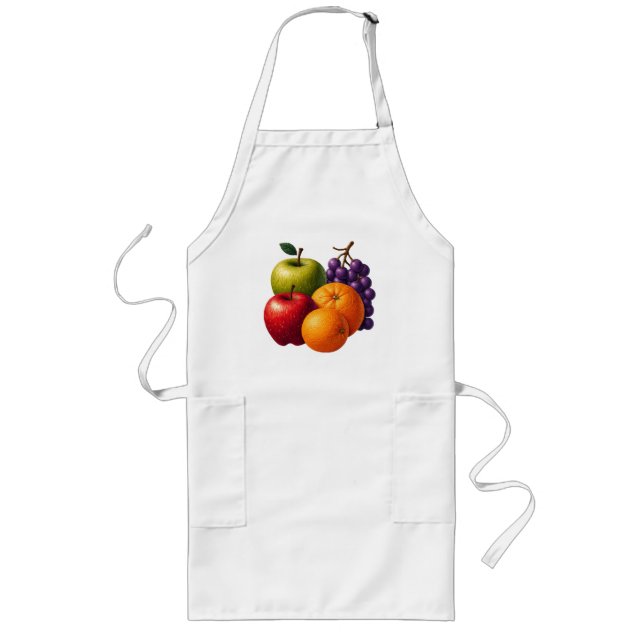Rustic Kitchen Shelf Decor with Fresh Fruits – Coz Long Apron (Front)