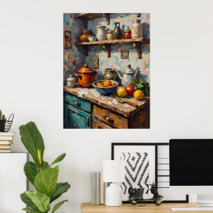 Rustic Kitchen Still Life Poster