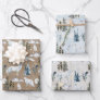 Rustic Kraft Arctic Hare Wolf Fox Snowy Owl Wrapping Paper Sheets