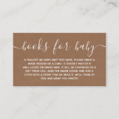 Rustic Kraft Baby Shower Book Request Enclosure Card (Front)