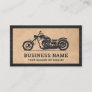 Rustic Kraft Black Motorbike Motorcycle Mechanic Business Card