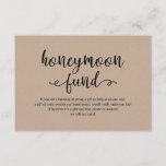 Rustic kraft black script, Wedding Honeymoon Fund Enclosure Card<br><div class="desc">This is the rustic kraft Script,  Wedding Enclosure Card. You can change the font colours,  and add your wedding details in the matching font / lettering. #TeeshaDerrick</div>