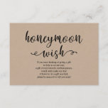 Rustic kraft black script, Wedding Honeymoon Wish Enclosure Card<br><div class="desc">This is the rustic kraft Script,  Wedding Enclosure Card. You can change the font colours,  and add your wedding details in the matching font / lettering. #TeeshaDerrick</div>