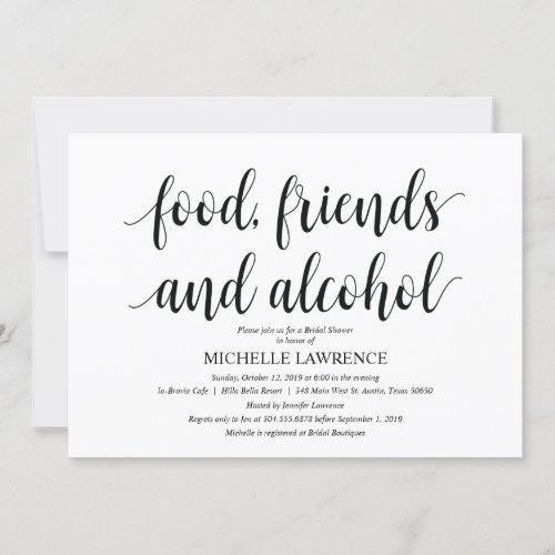 Rustic Kraft Bridal shower brunch Invites