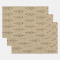 Rustic Kraft Brown Signature Script Wrapping Paper Sheets | Zazzle