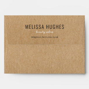 Rustic Kraft Business Company Return Address Envelope