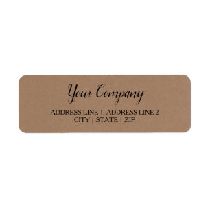 Rustic Kraft Business Return Address Labels