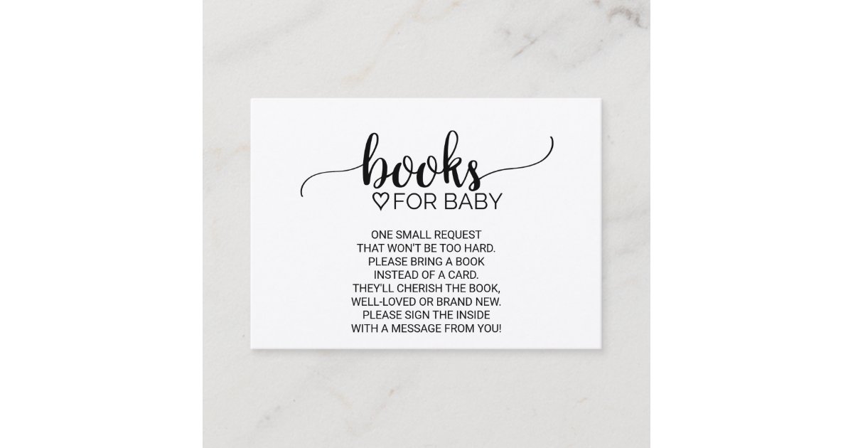 Rustic Kraft Calligraphy Book Request Insert | Zazzle