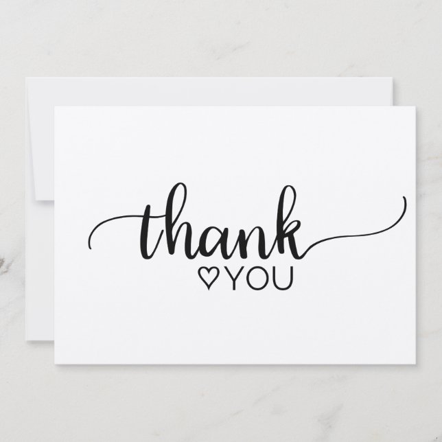 Rustic Kraft Calligraphy Thank You (Front)