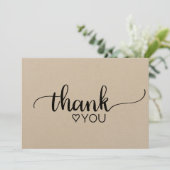 Rustic Kraft Calligraphy Thank You (Standing Front)