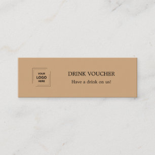 Rustic Kraft Corporate Event Branding Design Mini Business Card