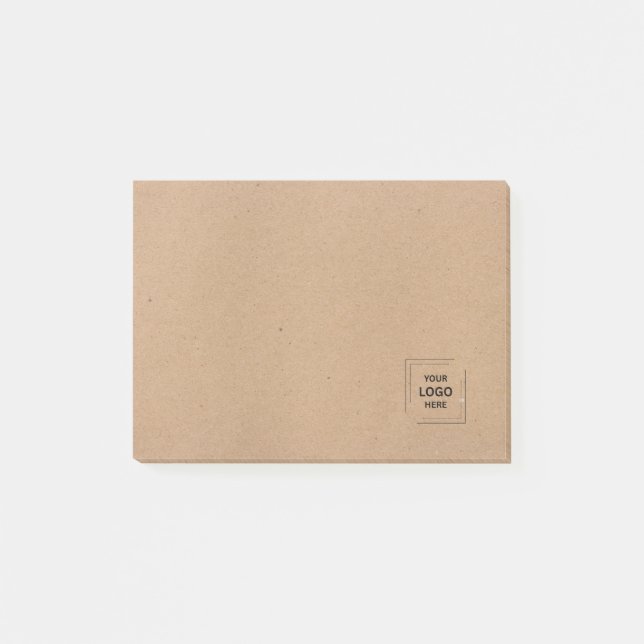 Rustic Kraft Custom Logo Business Note Design (Front)
