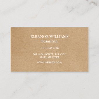 Rustic Kraft Delicate Blossom Business Card | Zazzle