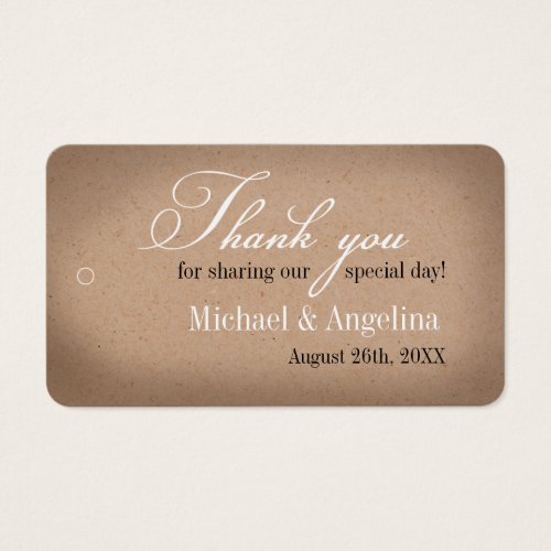 Rustic Kraft Design 100/pk DIY Wedding Favor Tags Business Cards