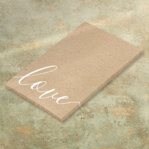 Rustic Kraft Elegant Modern Script Message Post-it Notes