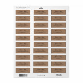 Rustic Kraft | Elegant Return Address Labels (Full Sheet)