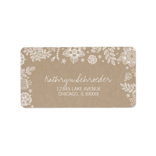 Rustic Kraft Floral Easter Address Label