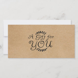 Rustic Kraft Gift Certificate