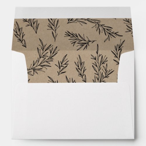 Rustic Kraft Give Thanks Holiday A7 Envelope