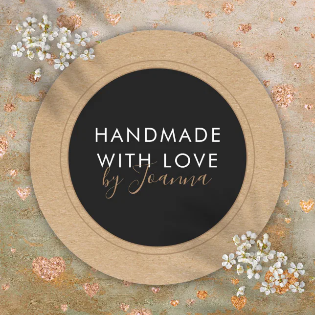 Bahan Rustic Label Rustic Kraft Handmade Product Business Label | Zazzle