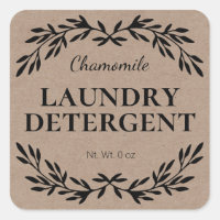 Rustic Kraft Homemade Laundry Detergent Labels