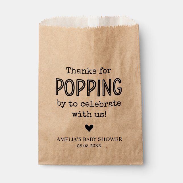 Rustic Kraft Let Love Grow Seed Wedding Favor Bag (Front)
