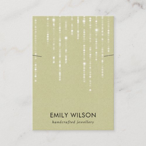 RUSTIC KRAFT LIGHT STRINGS NECKLACE BAND DISPLAY BUSINESS CARD