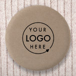 Rustic Kraft Logo | Business Corporate Modern Button<br><div class="desc">A simple,  natural custom rustic kraft business template in a modern minimalist style which can be easily updated with your company logo. If you need any help personalizing this product,  please contact me using the message button below and I'll be happy to help.</div>
