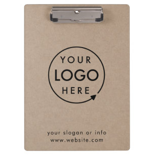 Rustic Kraft Logo Business Corporate Modern Clipboard