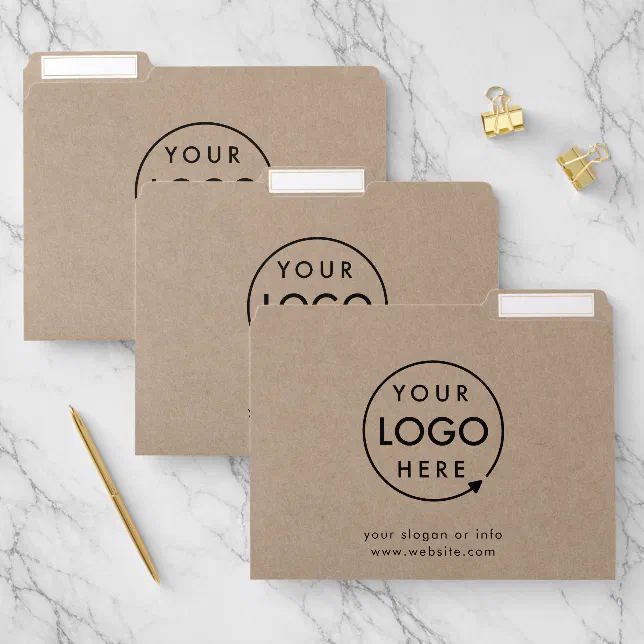 Rustic File Folder Rustic Kraft Logo | Business Corporate Modern File Folder | Zazzle
