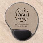 Rustic Kraft Logo | Business Corporate Modern Gel Mouse Pad<br><div class="desc">A simple natural custom rustic kraft business template in a modern minimalist style which can be easily updated with your company logo and company slogan or info. If you need any help personalizing this product,  please contact me using the message button below and I'll be happy to help.</div>