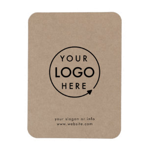 Rustic Kraft Logo Business Corporate Modern Magnet