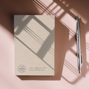 Rustic Kraft Logo Business Corporate Modern Post-it Notes