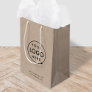 Rustic Kraft Logo | Business Modern Natural Medium Gift Bag