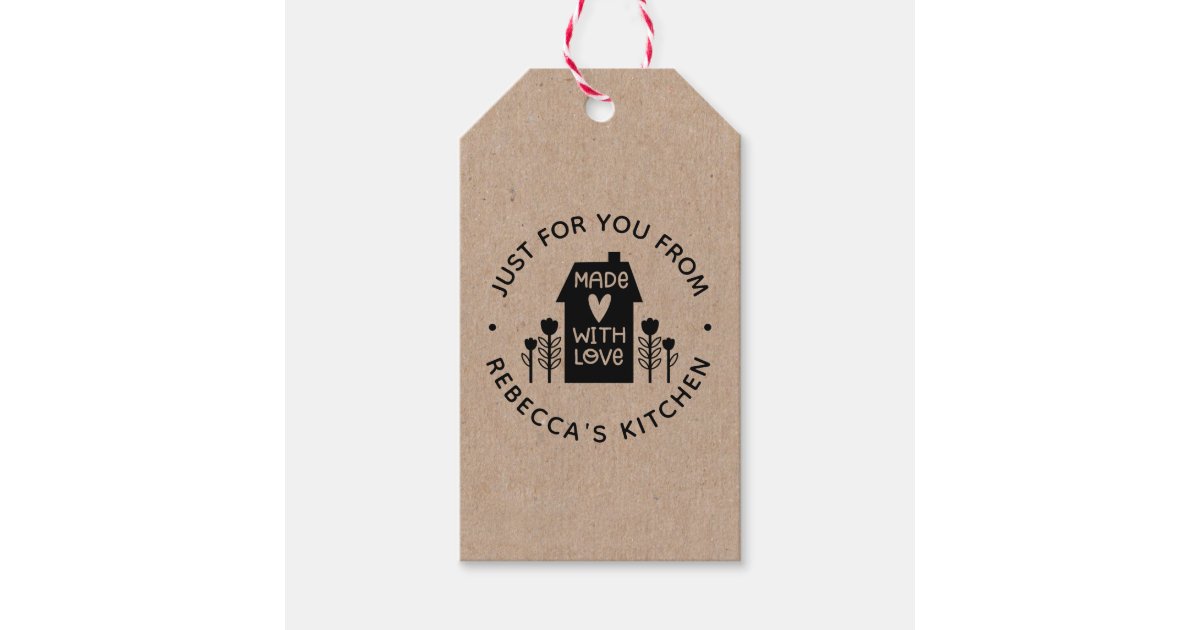 Chalk Lettering Made With Love Kraft Paper Gift Tags