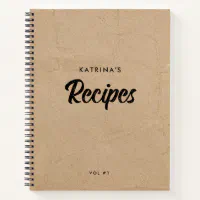 Vintage Recipe Book Blank Notebook Pastel Kitchen Decor Baking Cooking  Notes