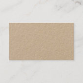 Rustic Kraft Minimalist Beige Monogrammed Business Card (Back)
