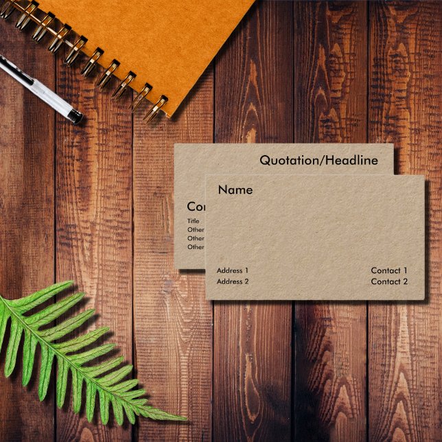 Rustic  Kraft - minimalist Business Card (Creator Uploaded)