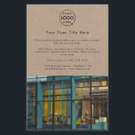 Rustic Kraft | Modern Photo Business Logo Flyer<br><div class="desc">A simple custom rustic kraft business flyer template in a modern minimalist style which can be easily updated with your company logo, a photo, contact details and custom flyer text. The perfect solution for any business to include details of your products, services, promotions event pricing and much more! If you...</div>