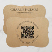 Rustic Kraft Modern Stylish Professional (Front/Back)